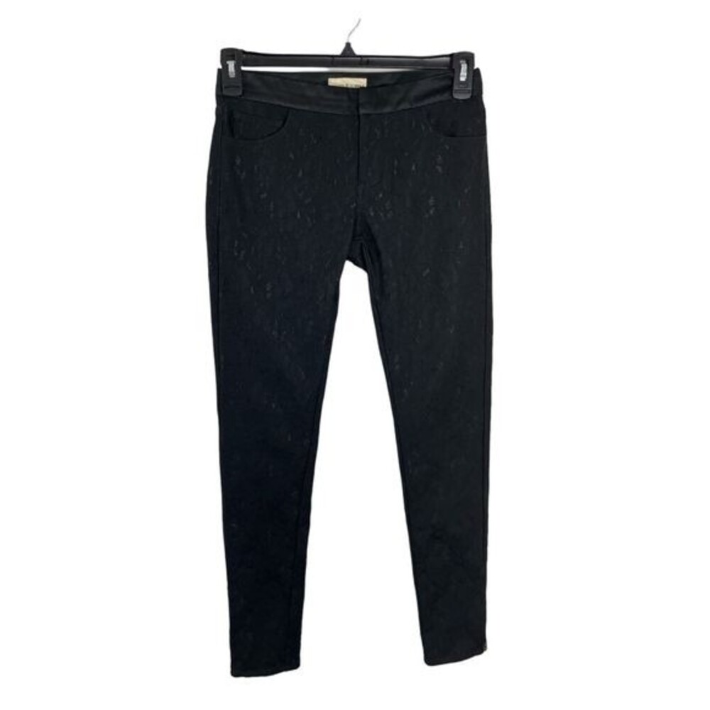 Ralph Lauren Denim & Supply Womens Jacquard Lace Pants Zip‎ Ankle Black Size 27
